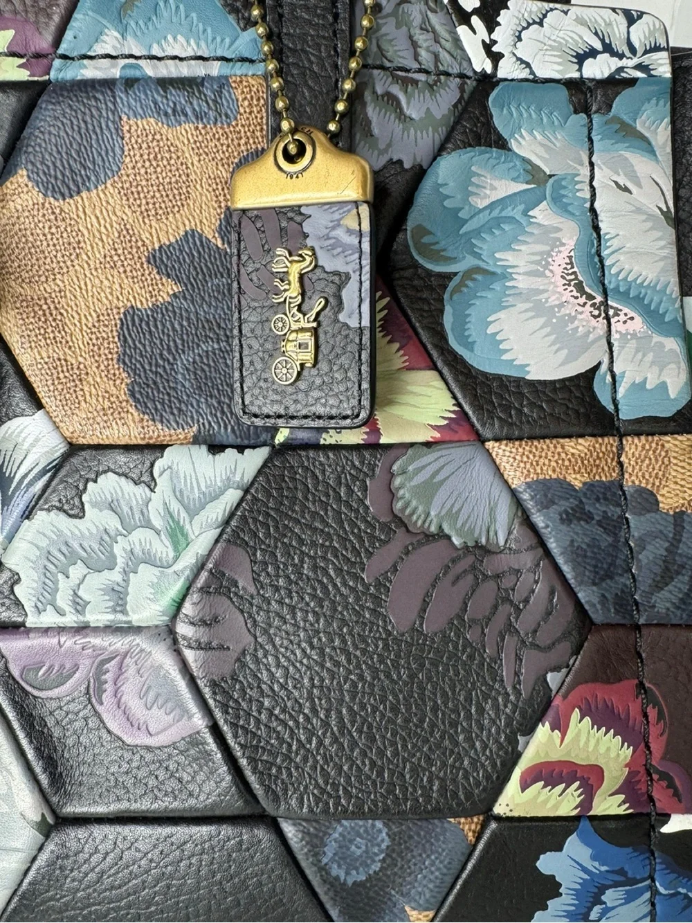 Coach Troupe Carryall 35 In Signature Canvas Kaffe Fassett Print Patchwork Bag